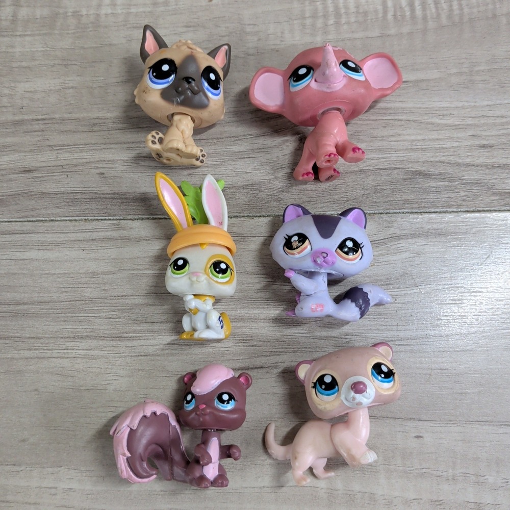 Hasbro LPS Littlest Pet Shop Lot 6 MIX